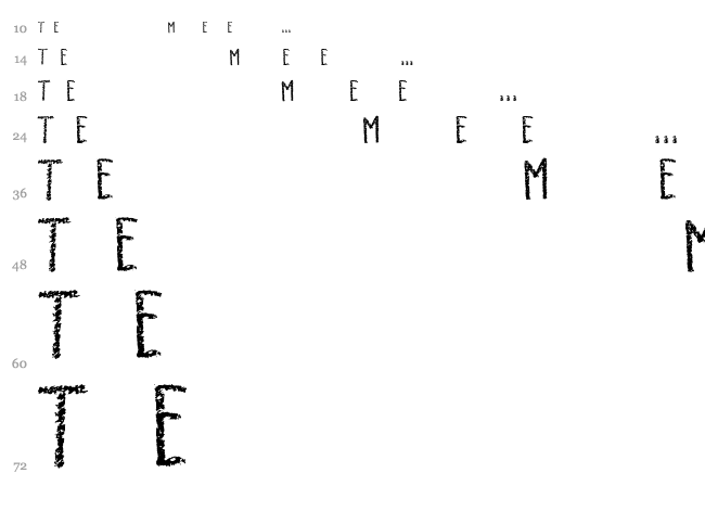 Very Simple Chalk font waterfall